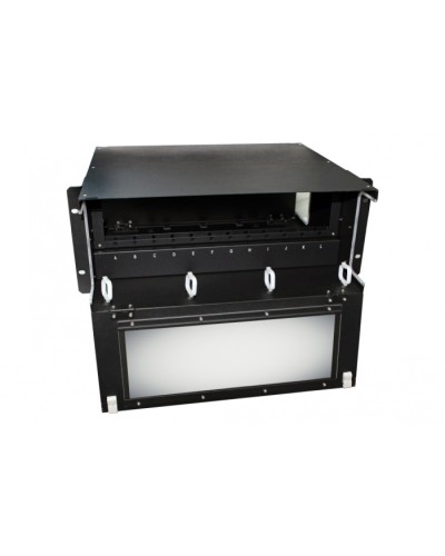 Патч-панель 19” универсальная Hyperline FO-19BX-4U-F2-12xSLT-W120H32-EMP в Петропавловске-Камчатском Кросс оптический Pintop.ru