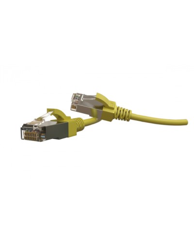 Патч-корд S/FTP Hyperline (PC-LPT-SFTP-RJ45-RJ45-C6-1M-LSZH-YL) в Петропавловске-Камчатском Патчкорды (медные) Pintop.ru