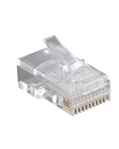 Разъем RJ-50(10P10C), универсальный (для одножильного и многожильного кабеля), для круглого кабеля, напыление 6µ/ 6 микродюймов (10шт) Hyperline PLUG-10P10C-U-06 в Петропавловске-Камчатском Коннекторы и разъемы Pintop.ru