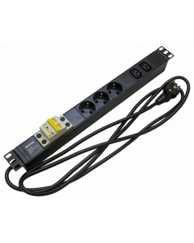 Блок розеток Hyperline SHE19-3SH-2IEC-B-2.5EU в Петропавловске-Камчатском Блоки розеток Pintop.ru