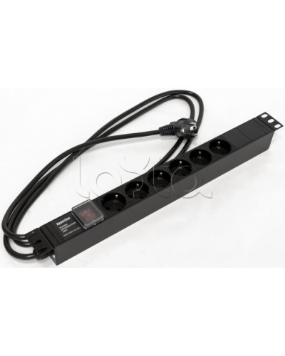 Блок розеток Hyperline SHE19-6SH-S-2.5EU в Петропавловске-Камчатском Блоки розеток Pintop.ru