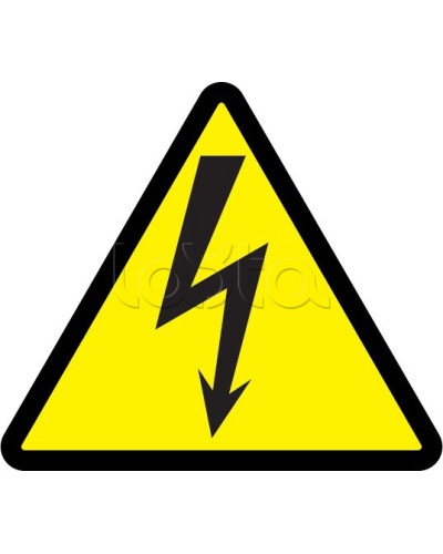 Самоклеящаяся этикетка: 85x85x85, символ Молния IEK (YPC30-MOLNI-3-096) в Петропавловске-Камчатском Дополнительное оборудование для ОПС Pintop.ru