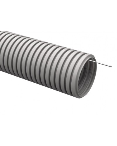 ELASTA Труба гофр. тяжелая ПВХ d=25мм с зондом (50м) IEK (EA-TG23-121-025-050-K41) в Петропавловске-Камчатском Труба гофрированная Pintop.ru