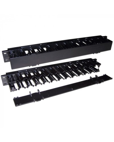 Кабельный органайзер 19 пластиковый, c крышкой, 1U LANMASTER (LAN-ORG/CVP-1U) в Петропавловске-Камчатском Кабельные органайзеры Pintop.ru