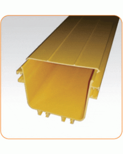 Крышка прямой секция оптического лотка, 100x120 мм, 2 метра, желтая LANMASTER LAN-OT100x120-CVR в Петропавловске-Камчатском Аксессуары для кабель-канала Pintop.ru