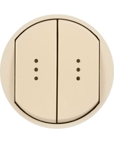Лицевая панель для выключателя двойного с индикацией слоновая кость Celiane Legrand 066211 в Петропавловске-Камчатском Аксессуары для кабель-канала Pintop.ru