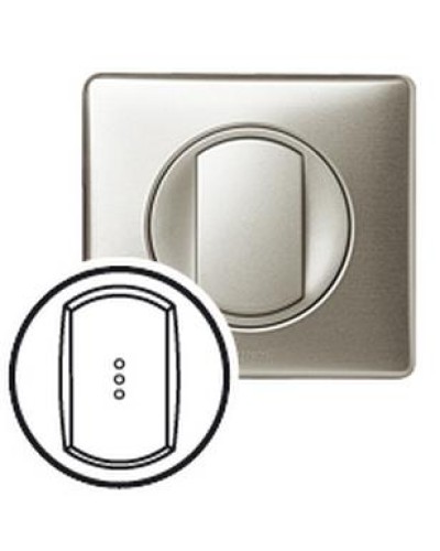 Лицевая панель для выключателя с индикацией титан Celiane Legrand 068303 в Петропавловске-Камчатском Аксессуары для кабель-канала Pintop.ru