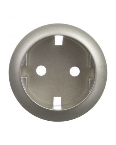 Лицевая панель для розетки 2К+З немецкий стандарт титан Celiane Legrand 068431 в Петропавловске-Камчатском Аксессуары для кабель-канала Pintop.ru