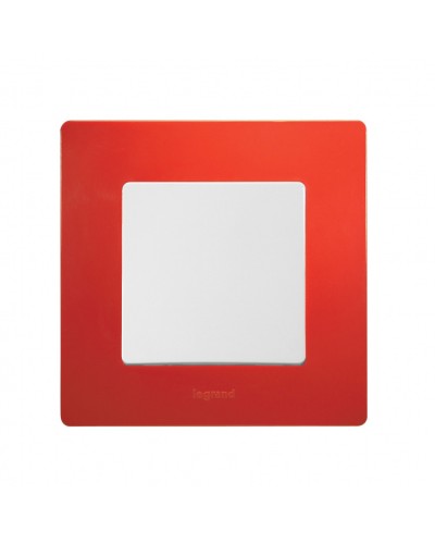 Рамка 1 пост Etika красный Legrand 672531 в Петропавловске-Камчатском Аксессуары для кабель-канала Pintop.ru