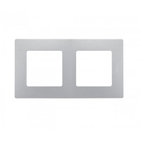 Рамка 2 поста Etika алюминий Legrand 672552