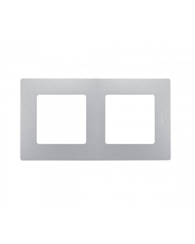 Рамка 2 поста Etika алюминий Legrand 672552 в Петропавловске-Камчатском Аксессуары для кабель-канала Pintop.ru