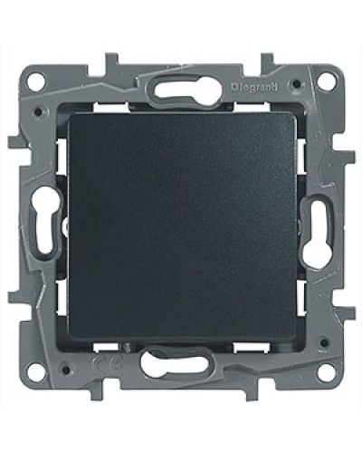 Выключатель без фиксации с Н.О./Н.З. контактом 6 A 250 В антрацит Etika Plus Legrand 672614 в Петропавловске-Камчатском Аксессуары для кабель-канала Pintop.ru