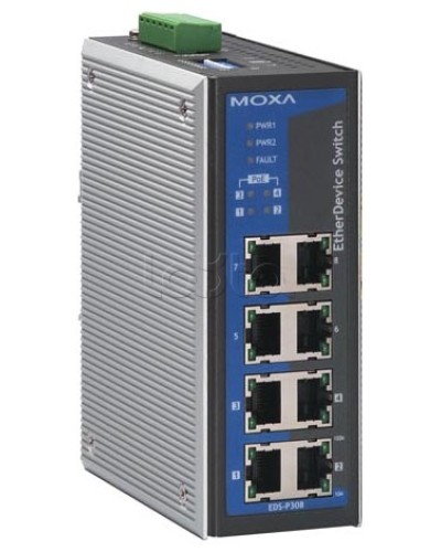 Коммутатор неуправляемый промышленный 8-портовый Moxa EDS-308-T в Петропавловске-Камчатском Коммутаторы Pintop.ru