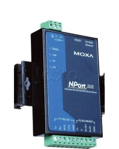 Сервер 2-портовый RS-232 + RS-422/485 в Ethernet Moxa NPort 5230-T в Петропавловске-Камчатском Дополнительное оборудование для ОПС Pintop.ru