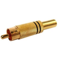Штекер RCA Металл "ZN" Кр/Чёр (пайка) GOLD (100шт/уп) PROCONNECT 14-0405-1