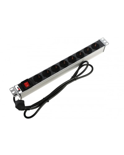 Блок розеток 1U, 8 розеток Schuko Rem R-16-8S-V-440-1.8 в Петропавловске-Камчатском Блоки розеток Pintop.ru