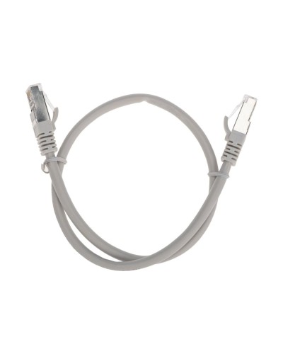 Патч-корд S/FTP, CAT 6A (10G), RJ45-RJ45, 28AWG, LSZH, серый, 0,5м REXANT 02-0390-05 в Петропавловске-Камчатском Патчкорды (медные) Pintop.ru