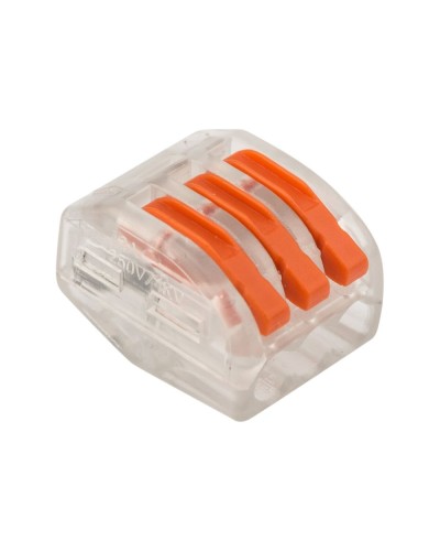 Универсальная многоразовая 3-проводная клемма (50шт/уп) REXANT (07-5253-1) в Петропавловске-Камчатском Клеммные колодки Pintop.ru