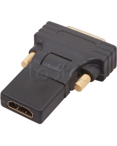 Переходник штекер DVI-D - гнездо HDMI поворотный GOLD (10шт/уп) REXANT 17-6812 в Петропавловске-Камчатском Проходные адаптеры Pintop.ru
