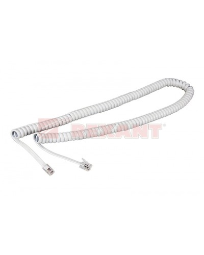 Шнур витой трубочный телефонный белый 7 м (10шт/уп) REXANT 18-2071 в Петропавловске-Камчатском Патч-корды и пигтейлы Pintop.ru