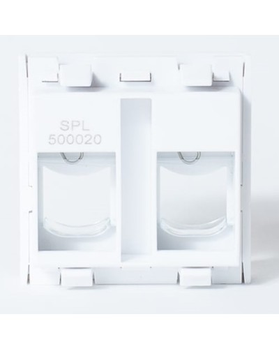 Лицевая панель45x45 мм, для 2 модулей Keystone SPL (500020) в Петропавловске-Камчатском Аксессуары для кабель-канала Pintop.ru