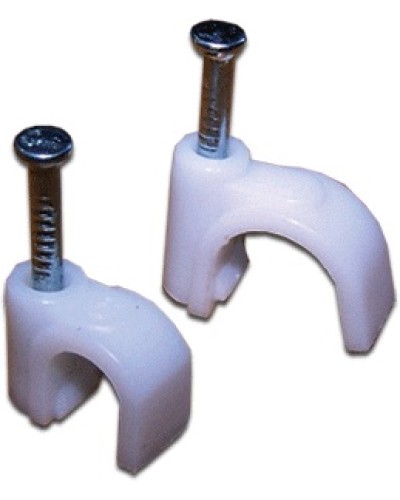 Клипса кабельная круглая, диаметр 6 мм, белая (100шт.уп) TWT TWT-CLR-06 в Петропавловске-Камчатском Держатели, клипсы, скобы Pintop.ru