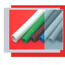 Труба гофрированная HFFR легкая диам 16 мм, с зондом, без галогена, трудногорючая, цвет серый Экопласт 20116HFR