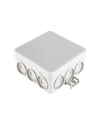 Коробка огн. E110, о/п 85х85х38мм, без галогена, 12 вых., IP55, 4P, серый Экопласт (43155HF-GR) в Петропавловске-Камчатском Распределительные коробки Pintop.ru