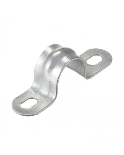 Скоба оцинк. с двумя отверстиями, для трубы D14мм(5шт) Экопласт (43614-5) - Скоба оцинкованная с двумя отверстиями, для трубы D14мм(5шт) Экопласт в Петропавловске-Камчатском Держатели, клипсы, скобы Pintop.ru