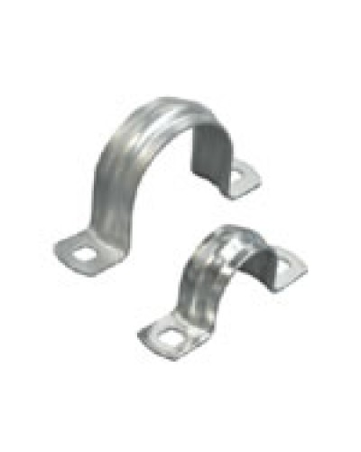 Скоба оцинкованная двулапковая для трубы D20мм (100 шт/уп) Экопласт 43620 в Петропавловске-Камчатском Крепежные изделия Pintop.ru