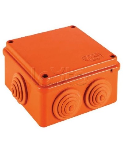 Коробка распределительная о/п 100х100х55 мм, 6 вых., без галогена Экопласт 44007HF в Петропавловске-Камчатском Распределительные коробки Pintop.ru