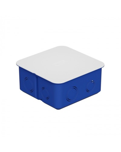 Коробка распределительная c/п. с крышкой, 100х100х50мм, IP30 цвет синий Экопласт (44656) в Петропавловске-Камчатском Распределительные коробки Pintop.ru