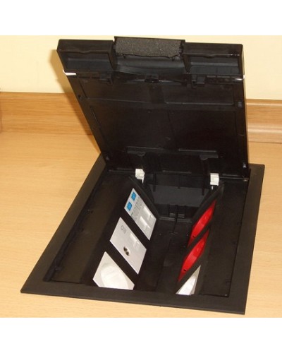 Люк в пол на 6 модулей (45х45мм) с суппортом и коробкой, пластик Экопласт 70062 в Петропавловске-Камчатском Системы лючков и колонн Pintop.ru