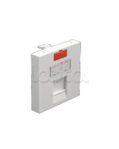 Лицевая панель информационной розетки, 1 вход, белый, 45 х 45 мм 2 модуля Экопласт (87013) в Петропавловске-Камчатском Аксессуары для кабель-канала Pintop.ru