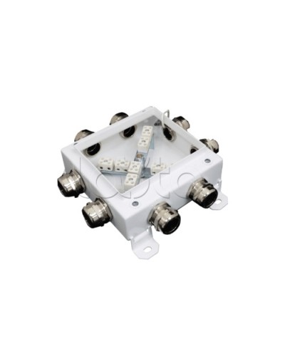 Коробка монтажная огнестойкая Гефест КМ-О (12к*6,0)-IP66 1212, 8 вводов 123х123х6 в Петропавловске-Камчатском Распределительные коробки Pintop.ru