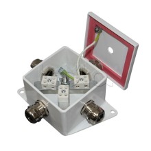 Коробка монтажная огнестойкая Гефест КМ-О (4к*10,0)-IP66, три ввода 80х80х68