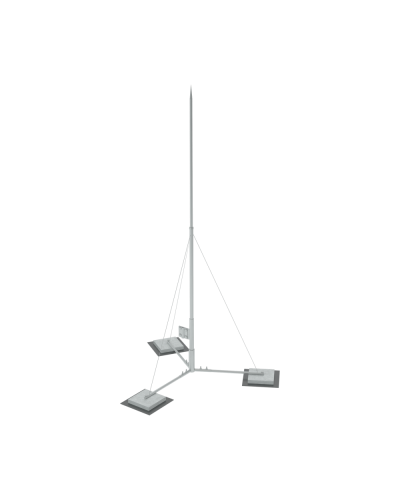 Вольностоящая молниеприемная мачта составная H5,1 м неразборное основание HD КМ-Профиль (TVMR-H5.1 HD) в Петропавловске-Камчатском Монтажные материалы Pintop.ru