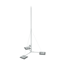 Вольностоящая молниеприемная мачта составная H6,1 м неразборное основание HD КМ-Профиль (TVMR-H6.1 HD)