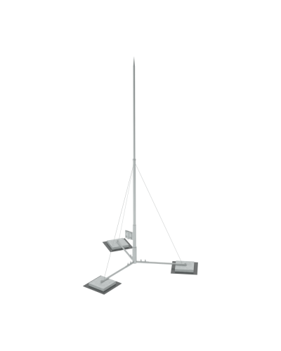 Вольностоящая молниеприемная мачта составная H11,1 м разборное основание HD КМ-Профиль (RTVMR-H11.1 HD) в Петропавловске-Камчатском Монтажные материалы Pintop.ru