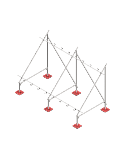 Опорная конструкция для установки нескольких солнечных панелей/коллекторов TECHNORAPTOR FOOT HD КМ-профиль (KM-TR-F-SSfMMPI-C HD) в Петропавловске-Камчатском Системы видеонаблюдения Pintop.ru