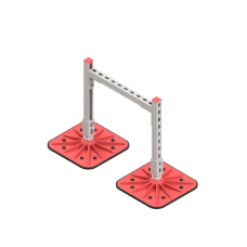 Опорная конструкция для горизонтальных прямоугольных воздуховодов и металлических лотков кабеленесущих систем TECHNORAPTOR FOOT 500х500 КМ-профиль (KM-TR-F-SSHRAD-500-500)