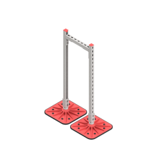 Опорная конструкция для горизонтальных прямоугольных воздуховодов и металлических лотков кабеленесущих систем TECHNORAPTOR FOOT 350х1000 КМ-профиль (KM-TR-F-SSHRAD-350-1000)