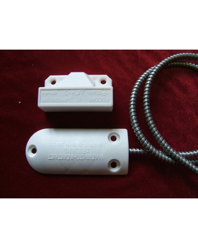 Датчик положения магнитогерконовый Магнито-Контакт ДПМ-3 исп. 06 (металлорукав из нержавеющей стали) в Петропавловске-Камчатском Извещатели охранные Pintop.ru