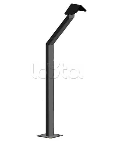 Стойка кнопки выхода Аякс наклонная исп.00 (на асфальт), черная Магнито-контакт в Петропавловске-Камчатском Дополнительное оборудование для ОПС Pintop.ru