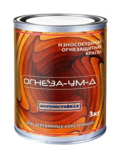 Краска огнезащитная вспучивающаясядля древесины Огнеза марки «ОГНЕЗА-УМ-Д» атмосферостойкая, ведро 3 кг., цвет серый в Петропавловске-Камчатском Огнезащитные краски Pintop.ru