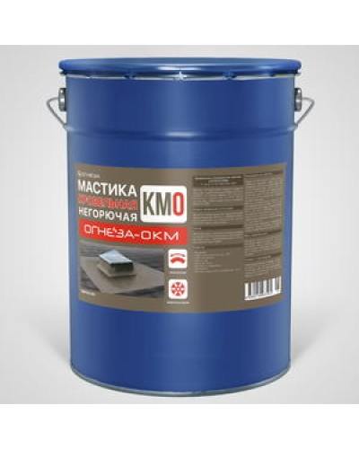 Мастика кровельная огнезащитная Огнеза «ОГНЕЗА-ОКМ», ведро 20 кг., цвет черный в Петропавловске-Камчатском Дополнительное оборудование пожаротушения Pintop.ru