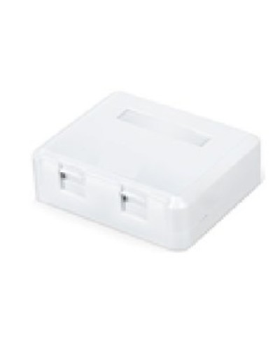 Корпус настенной розетки для установки 2-х вставок типа Keystone Jack, белый в Петропавловске-Камчатском Коммутационные изделия Pintop.ru