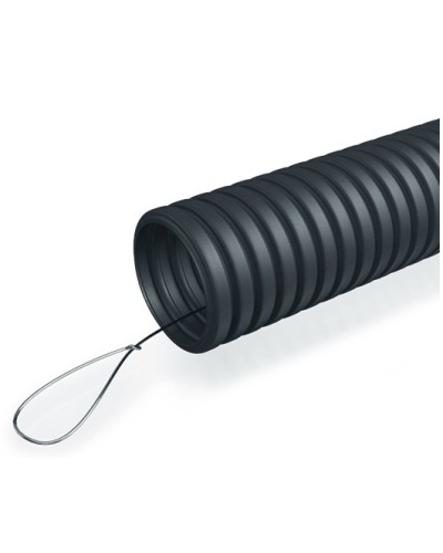 Труба гофр. ПНД 40 мм с зондом ПожТехКабель (15 м) в Петропавловске-Камчатском Труба гофрированная Pintop.ru