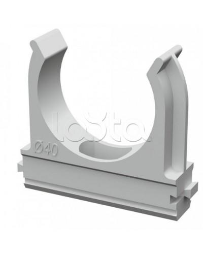 Крепеж-клипса для труб АБС-пластик в п/э д40 (15шт/300шт уп/кор) Промрукав (PR.02640) в Петропавловске-Камчатском Держатели, клипсы, скобы Pintop.ru