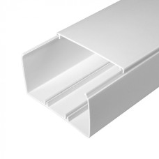 Кабель-канал белый 2-й замок в п/э 100х60 (16м/уп) Промрукав PR.0610061